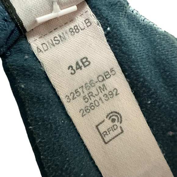 Victoria's Secret Body By Victoria Teal Blue Lace Push Up Bra, 34B - Picture 7 of 7